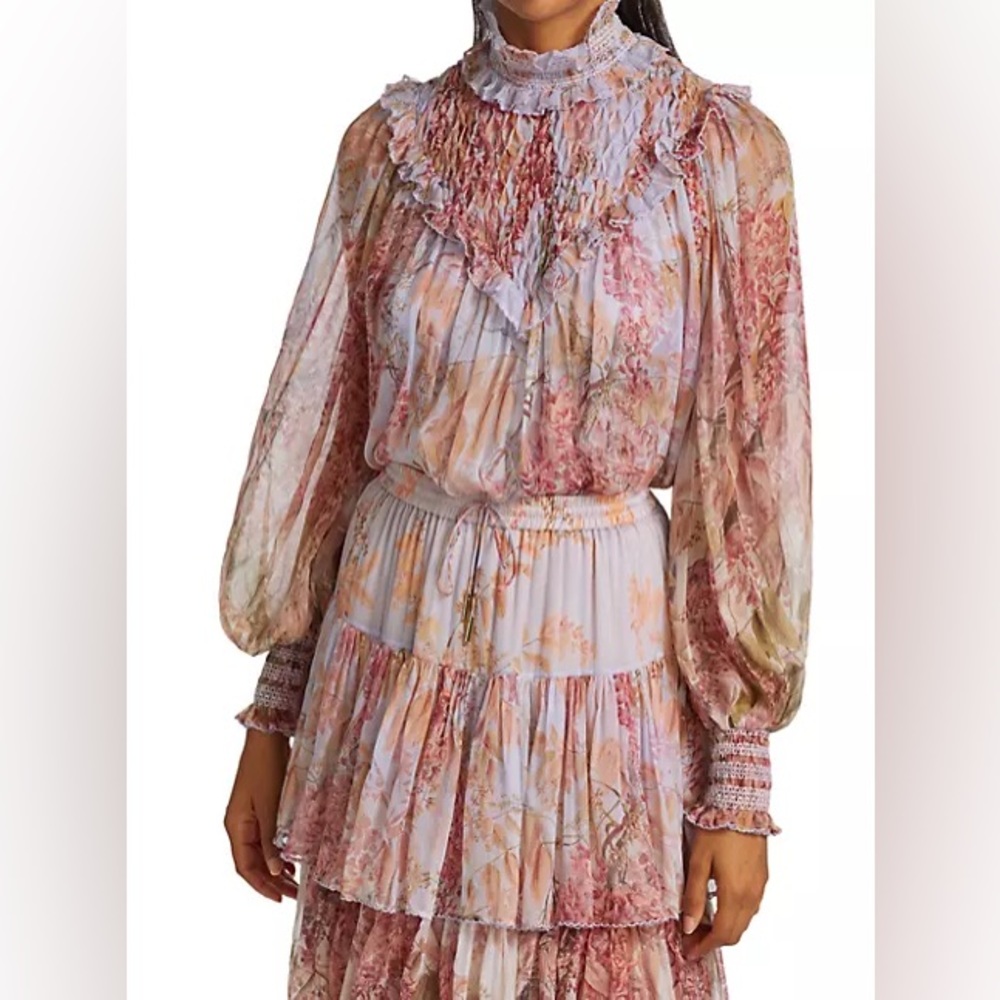 ZIMMERMANN Botanica Smocked Yoke Blouse